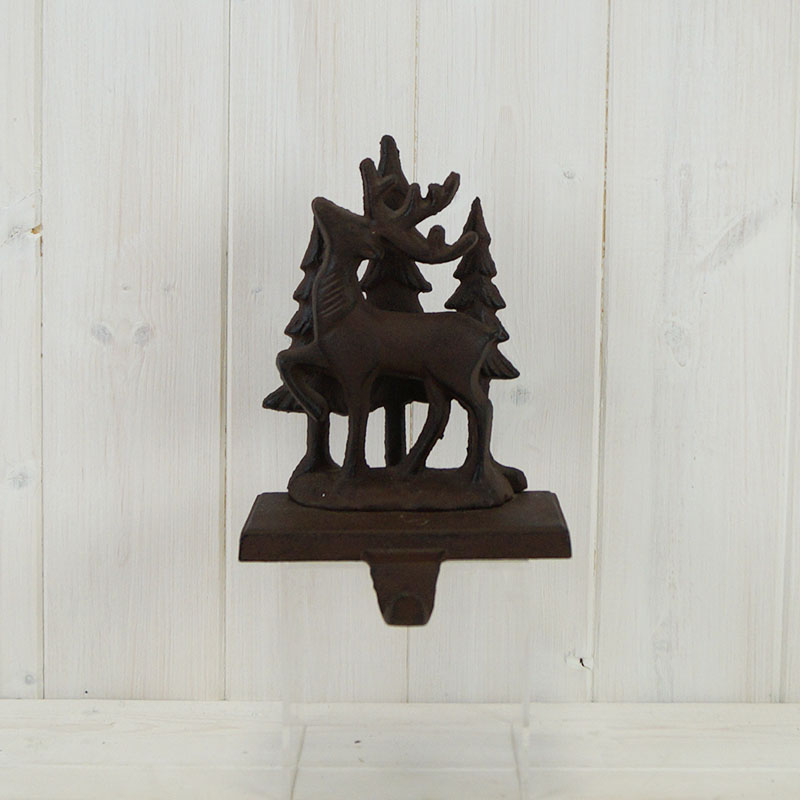 Cast Iron Deer Stocking Holder (18.5cm) detail page